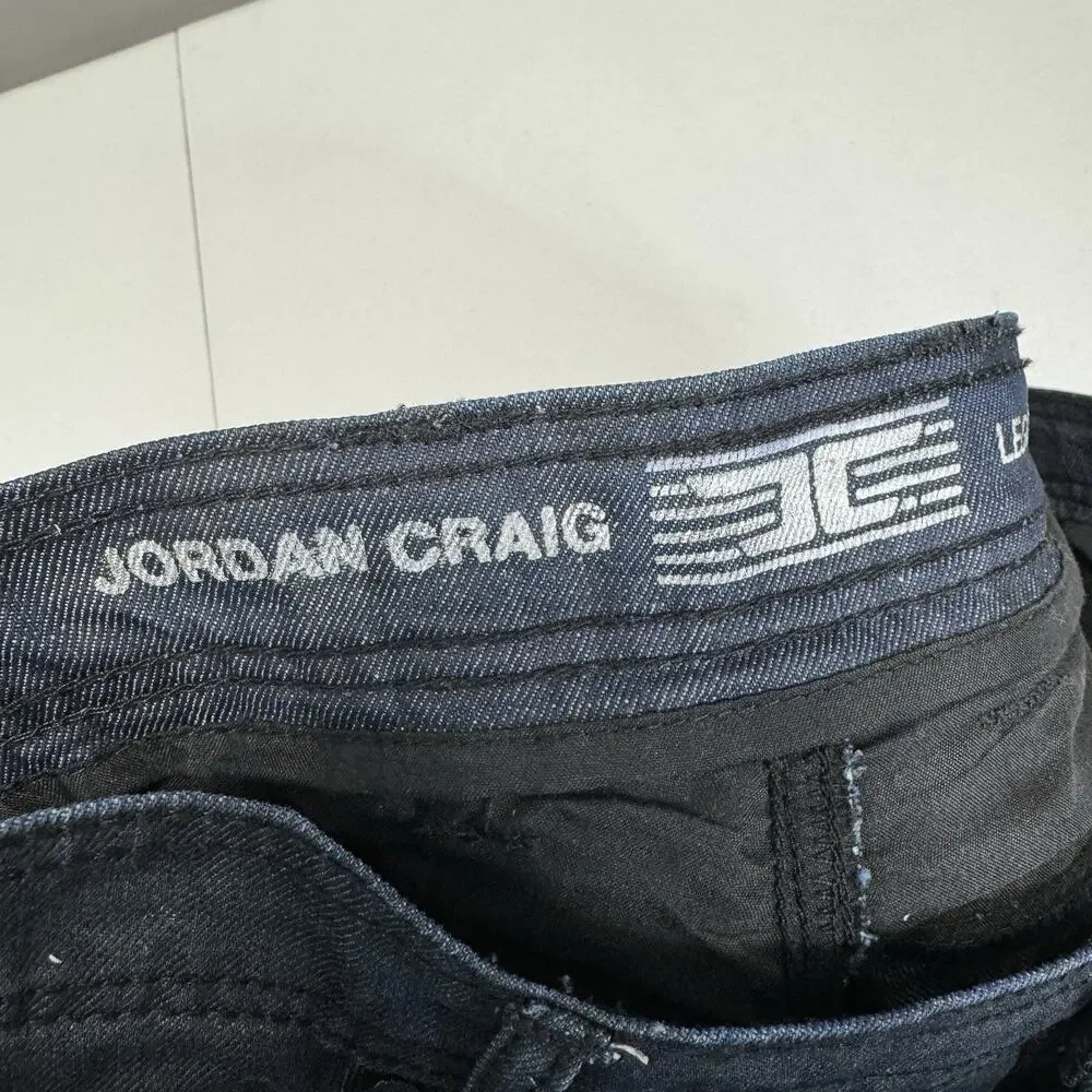Jordan Craig Mens Jeans 42x32 Blue Legacy Edition Aaron Coated Moto Biker Grunge